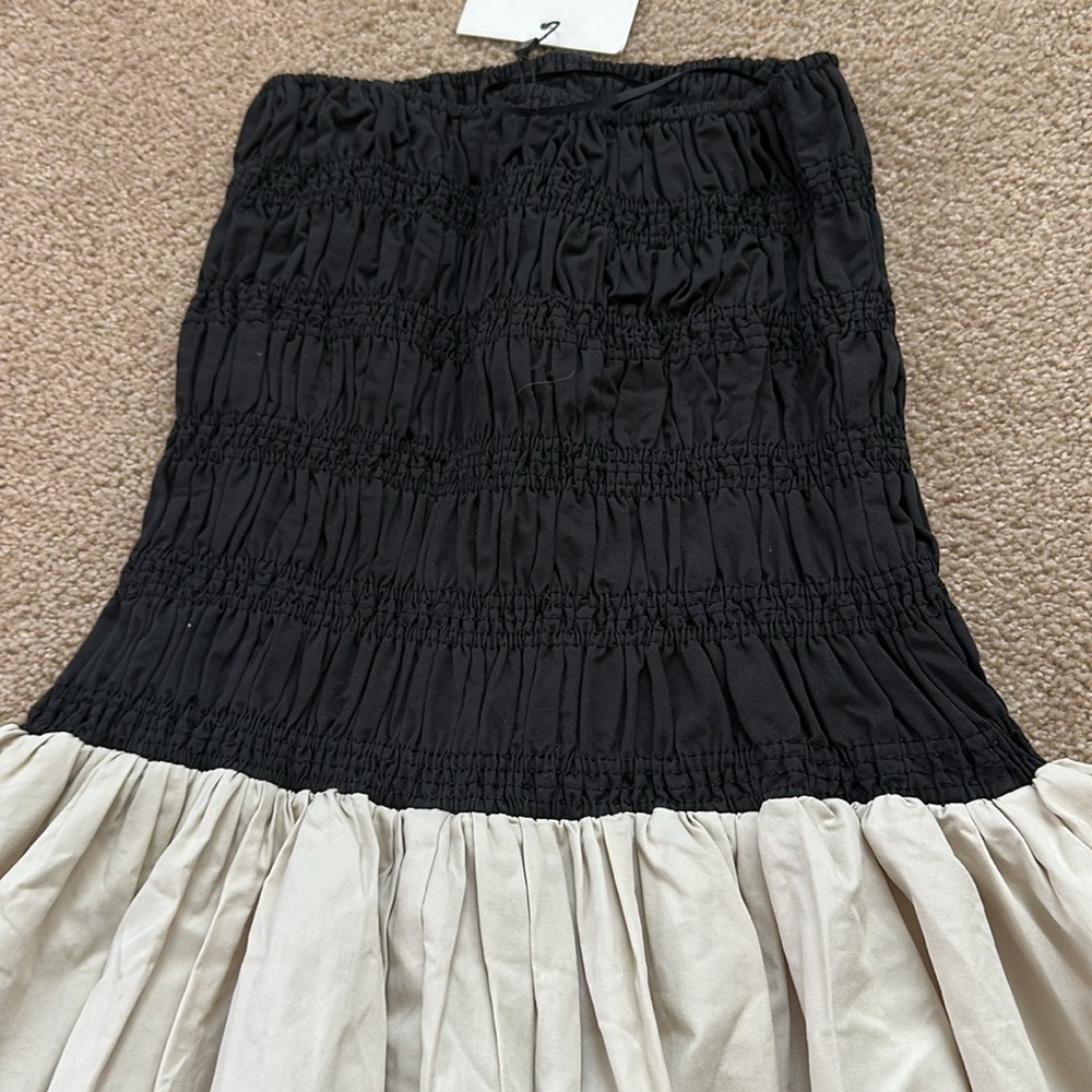 DISSH Black and Cream Strapless Mini Dress - Picture 9 of 14